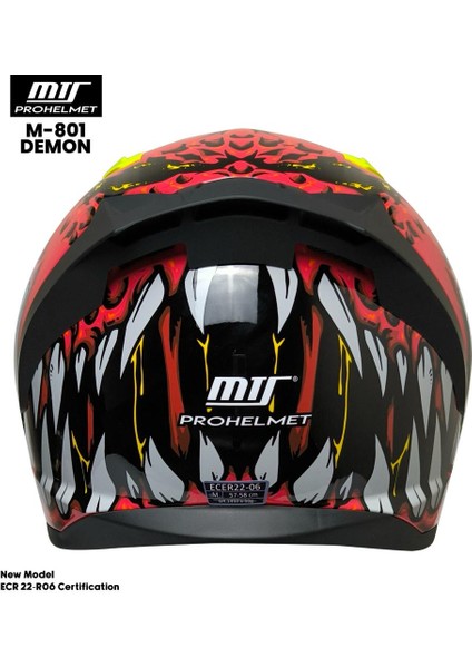 801 Demon Kapalı Motosiklet Kaskı modelleri