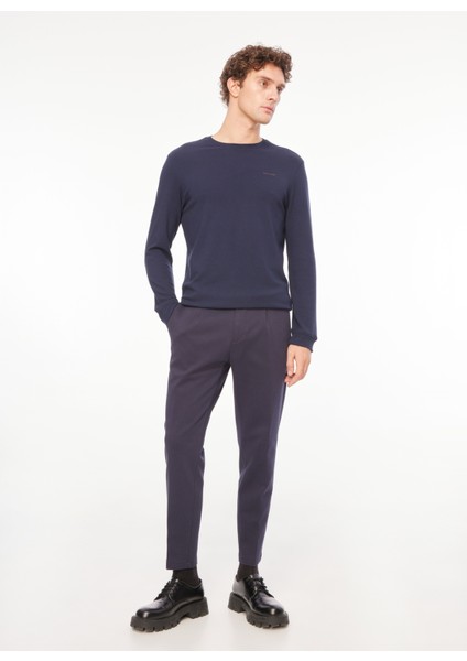 Normal Bel Normal Paça Koyu Mavi Erkek Chino Pantolon A271BERLINO563PF1032-