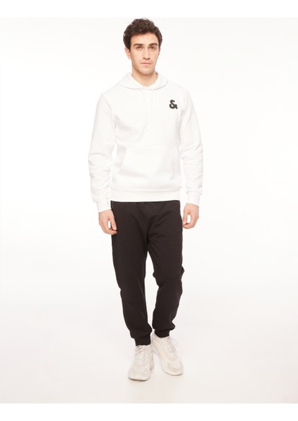 Kapüşon Yaka Kırık Beyaz Erkek Sweatshırt Jcoand Sweat Hood Exc fiyatları