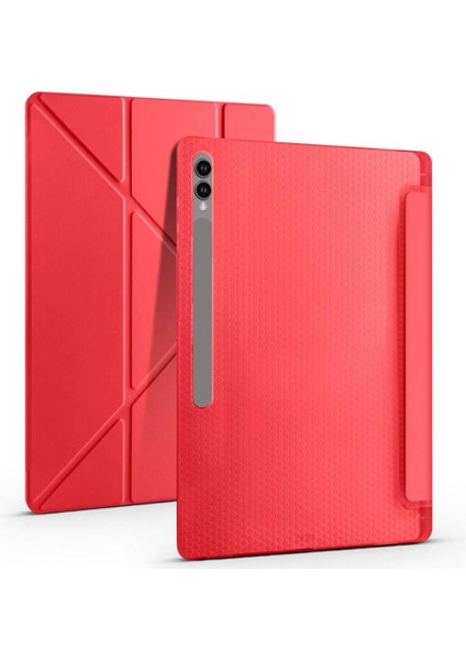 Samsung Galaxy Tab S8 Ultra/S9 Ultra/S10 Ultra Kılıf Kalem Bölmeli Trifolding Case X900 X910 X920