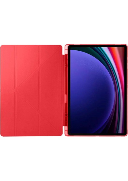 Samsung Galaxy Tab S8 Ultra/S9 Ultra/S10 Ultra Kılıf Kalem Bölmeli Trifolding Case X900 X910 X920
