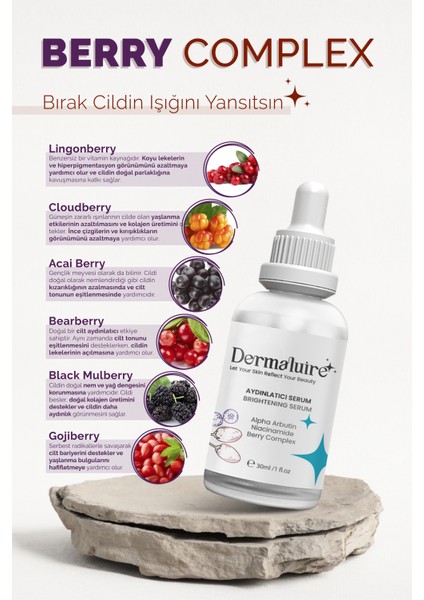 Leke Karşıtı Aydınlatıcı Serum ( Alpha Arbutin, Niacinamide, Berry Complex ) - 30ml