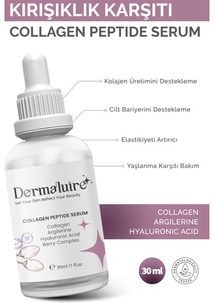 Yaşlanma Karşıtı Collagen Peptide Serum ( Collagen, Argilerine, Hyaluronic Acid ) - 30ml