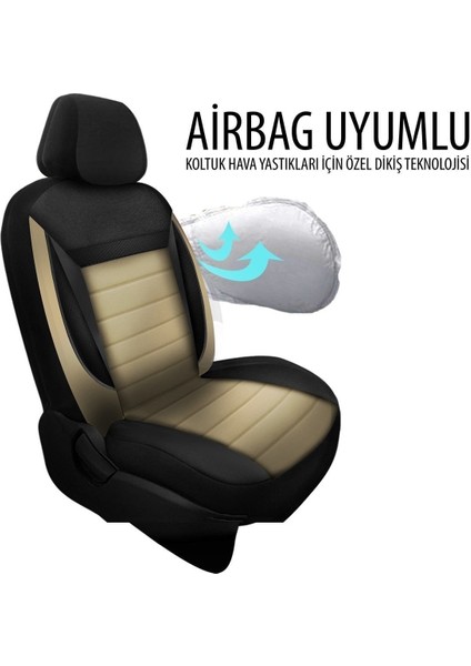 Opel Corsa B 1990-2000 Trend Serisi Tay Tüyü Oto Koltuk Kılıfı Bej