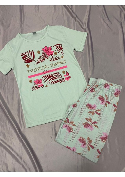 Kısa Kollu Kadın Pijama Takımı