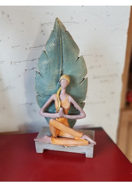 El Boyaması Polyester Yoga Dekoratif Obje / Biblo