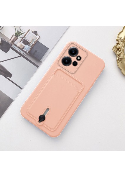 Xiaomi Redmi Note 12 4g Uyumlu Kılıf Zebana Kartlıklı Sweet Yumuşak Silikon Kılıf Rose Gold