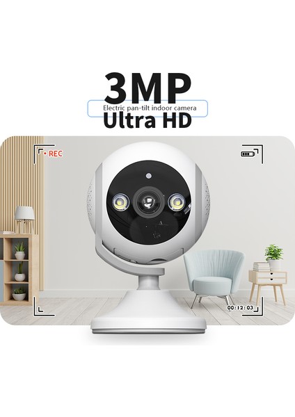 3mp Wifi Smart Kamera Yapay Zeka Sanal Takip Geniş Açı