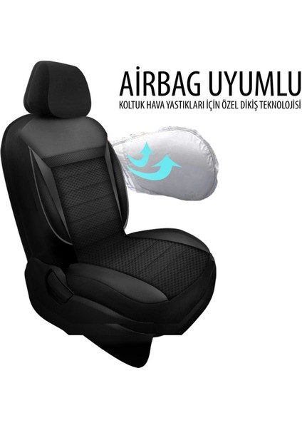 Chevrolet Lacetti Hatchback 1.4 I 16V (95 Hp) 2008 Uyumlu Serisi Jakar Oto Koltuk Kılıfı Füme