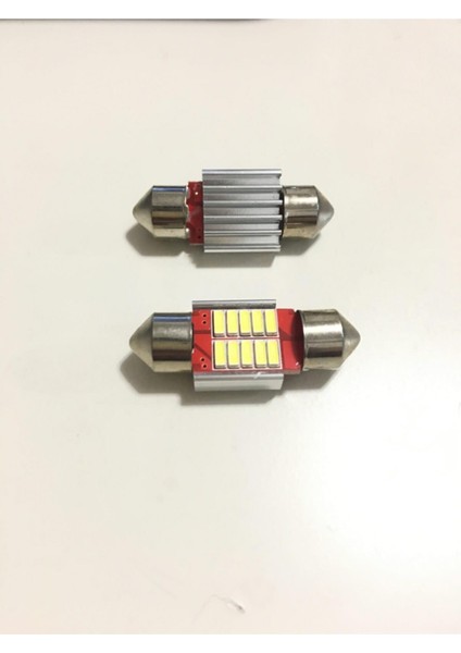 Japon Tip Sofit Ampul 12 Volt Beyaz 12 Ledli 31MM 2 Adet Sofit LED