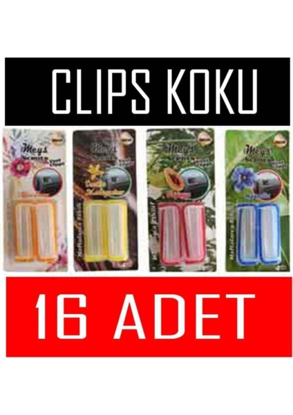 Klips Araba Mandal Koku 4 Paket (16 Adet)