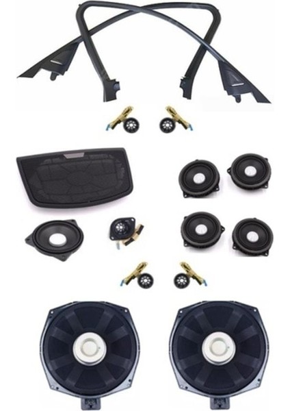 Bmw 3 Uyumlu Serısı F30 15 Parça Hoparlör Setı ve Harman Tweeter & Orta Kapak Setı