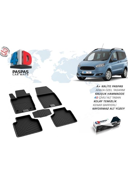 Ford Tourneo Courier 4d Paspas Siyah 2018 ve Sonrası