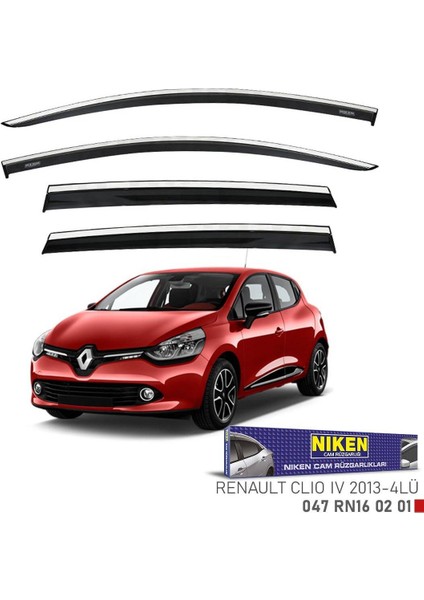 Renault Clio 4 Cam Rüzgarlığı Kromlu 2013 / 2015