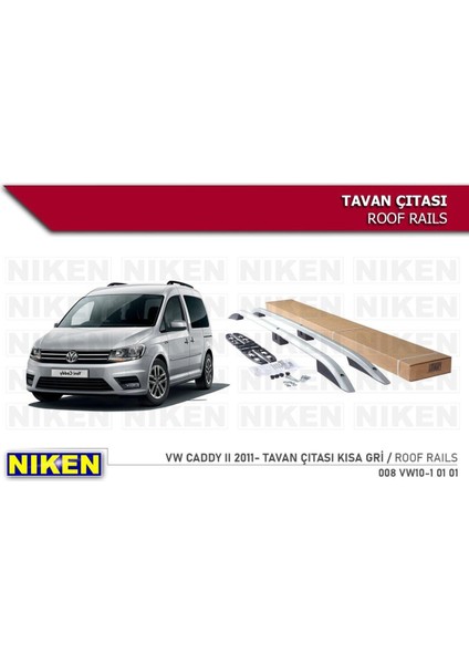 Vw Caddy Tavan Çıtası Port Bagaj Taşıyıcı Gri 2011+