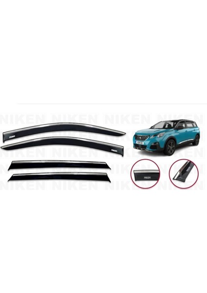 Peugeot 5008 Cam Rüzgarlığı Kromlu 2016+