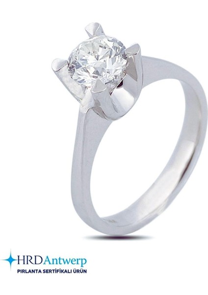 HRD Sertifikalı 1,01 Karat Pırlantalı Tektaş Yüzük