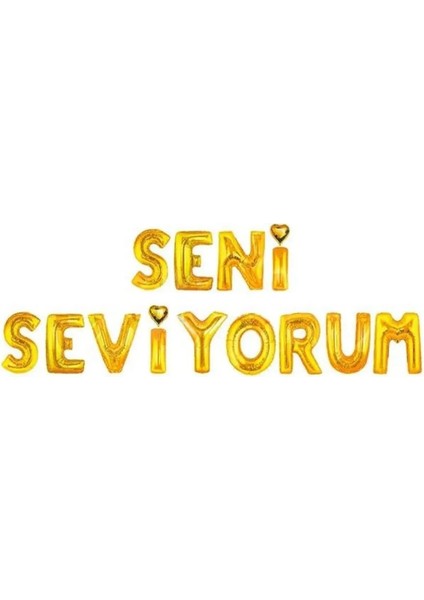 Seni Seviyorum Folyo Balon Evlilik Teklifi Sevgililer Günü Doğum Günü Set