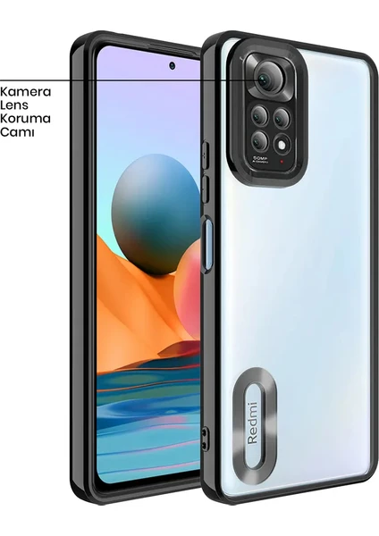 Xiaomi Redmi Note 11 Pro 4g Uyumlu Kılıf Zebana Glint Silikon Kılıf Siyah