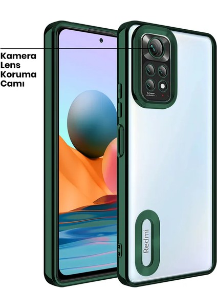 Xiaomi Redmi Note 11 Pro 4g Uyumlu Kılıf Zebana Glint Silikon Kılıf Yeşil