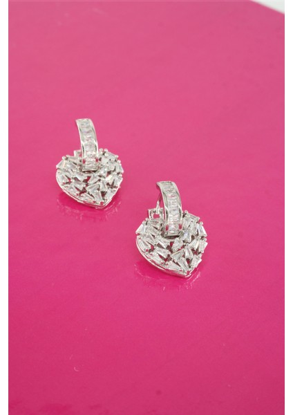 Kadın Vip Seri Baget Zirkon Taşlı Küpe Seti