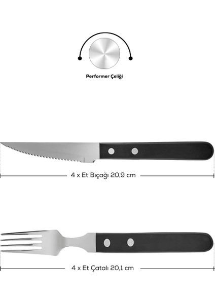 Ellie 8 Parça Barbekü Bıçak/Çatal Seti indirimleri