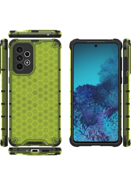 Samsung Galaxy A73 5g Için Petek Dokulu Iyi Korumalı Tpu+Pc Telefon Kılıfı Kapak Yeşili (Yurt Dışından) fiyatları