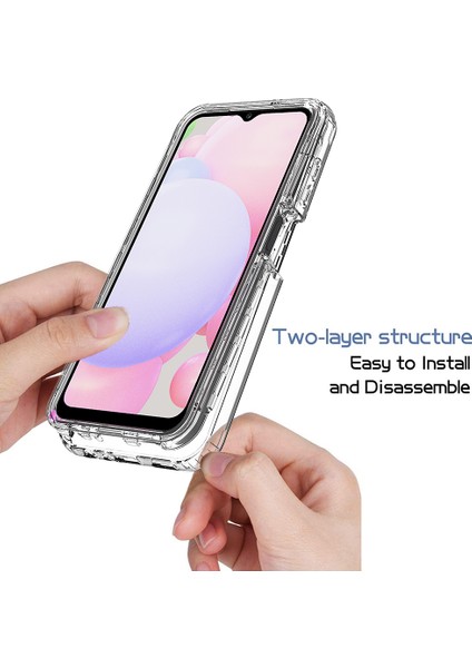 Samsung Galaxy A13 Için 4g Gradyan Renk Şeffaf Tpu+Pc Anti-Damla Telefon Kasası Kabuk Striping Kırmızı (Yurt Dışından) fiyatları