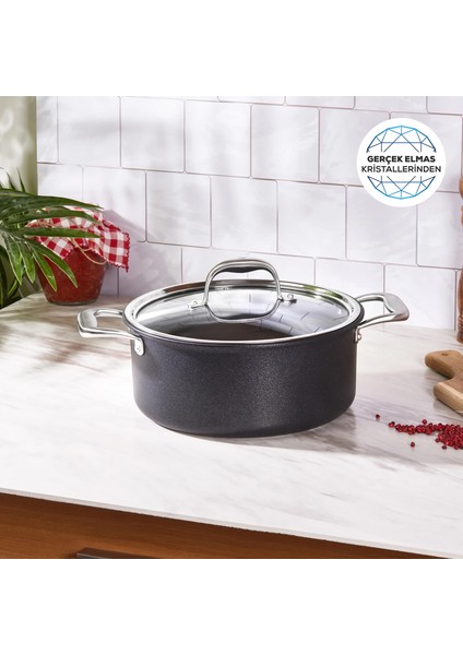 BioDiamond Pro İndüksiyon Tabanlı Tencere 24 cm 4,7 Lt
