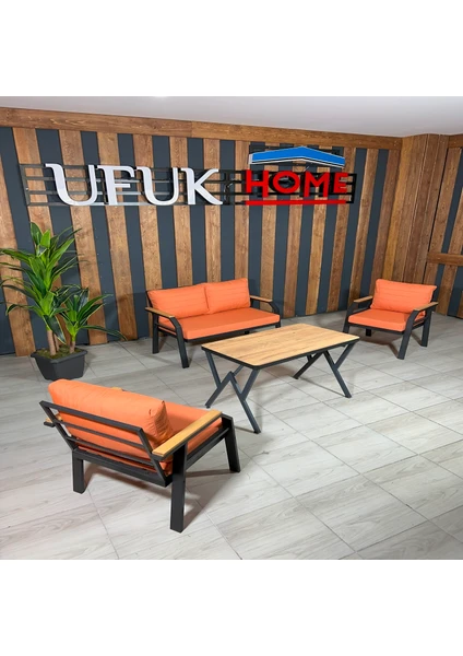 Ufuk Home Kavacık 2 1 1 Masalı Bahçe Takımı, Balkon Mobilyası, Balkon Bahçe Mobilyaları, Bahçe Masa Takımı, Çay Seti