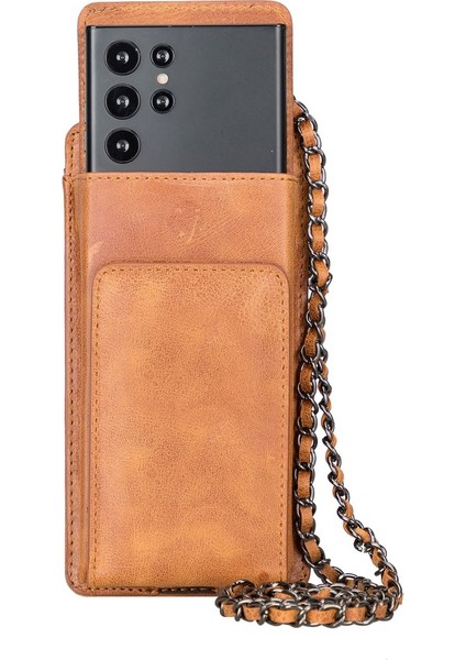 Avjin 6.9 Inch Uyumlu Deri Kılıf Cüzdan Askılı TN11 Taba