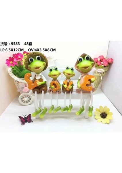 Dört Kişilik Tavşan Ailesi Aşk Reçinesi Asılı Bebek Süsleri (Yurt Dışından)