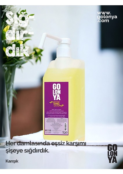Karışım Kokulu Sprey Başlıklı Kolonya 1 Lt