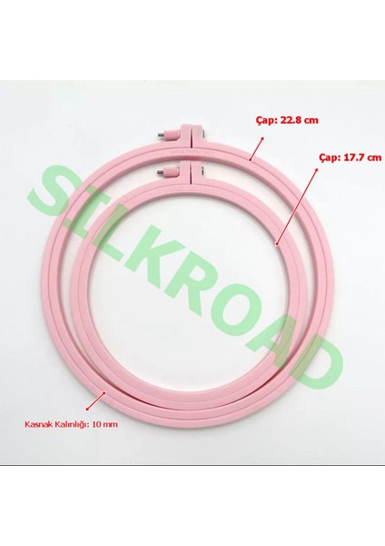 Vidalı Plastik Kasnak 2 Li Set - 17.7 cm V 22.7 cm - 2 Adet Kasnak Dahil