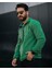 Yeşil Erkek Yarım Fermuarlı Bato Yaka Polar Sweatshirt 1