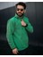 Yeşil Erkek Yarım Fermuarlı Bato Yaka Polar Sweatshirt 3