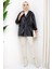 Oversize Deri Ceket Siyah HM2338 1