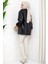 Oversize Deri Ceket Siyah HM2338 4