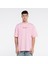 Friday Offset Ness Erkek Pembe %100 Pamuk Kol Ve Yaka Dizayn Kesikli Bisiklet Yaka Oversize Tshirt 1