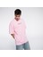 Friday Offset Ness Erkek Pembe %100 Pamuk Kol Ve Yaka Dizayn Kesikli Bisiklet Yaka Oversize Tshirt 6