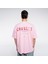 Friday Offset Ness Erkek Pembe %100 Pamuk Kol Ve Yaka Dizayn Kesikli Bisiklet Yaka Oversize Tshirt 2