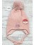 Kız Bebek Kulaklıklı İçi Polar Bere K22110-01 Pembe 2