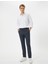 Kumaş Pantolon Desenli Slim Fit Düğmeli Cep Detaylı 1