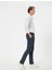 Kumaş Pantolon Desenli Slim Fit Düğmeli Cep Detaylı 2