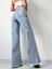 Cms Kemerli Kar Yıkama Yüksek Bel Wide Leg Jean 3