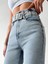 Cms Kemerli Kar Yıkama Yüksek Bel Wide Leg Jean 5