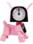Boy Çocuk Çalar Saat Karikatür Robot Köpek Masa Saati Oyuncak Pembe (Yurt Dışından) 2