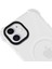Apple iPhone 12 Magsafe Kablosuz Şarj Özellikli Mıknatıslı Şeffaf Beyaz Renkli Kılıf 3