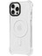 Apple iPhone 13 Pro Max Magsafe Kablosuz Şarj Özellikli Mıknatıslı Şeffaf Beyaz Renkli Kılıf 2