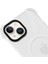 Apple iPhone 14 Magsafe Kablosuz Şarj Özellikli Mıknatıslı Şeffaf Beyaz Renkli Kılıf 3